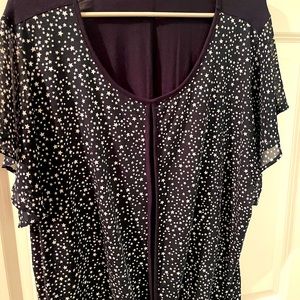 Navy blue with white stars top